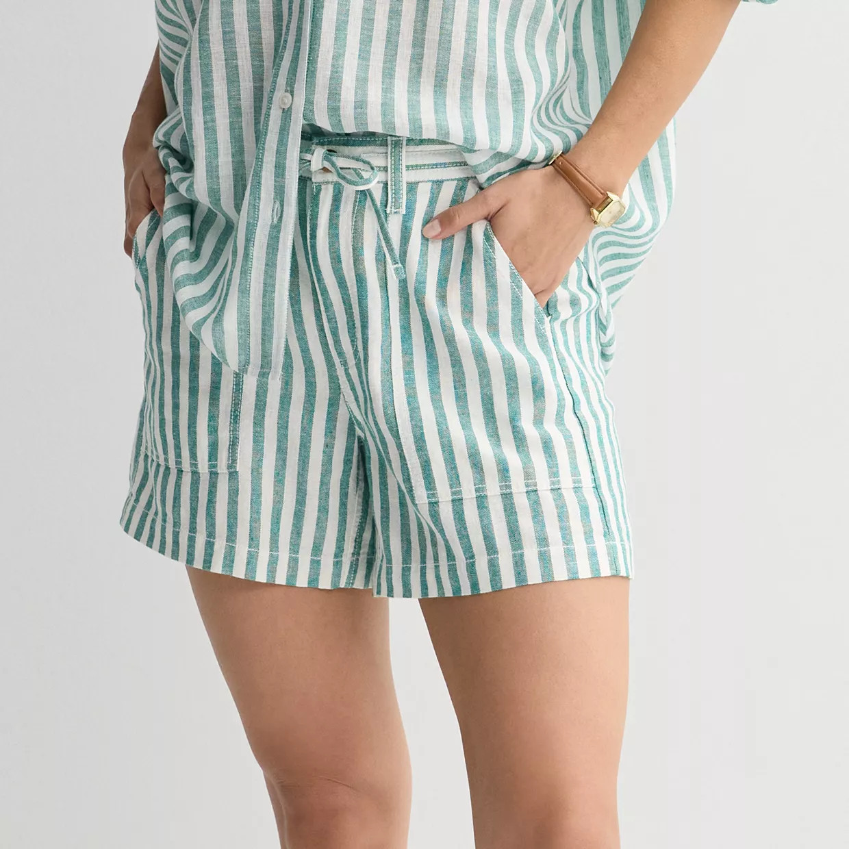 Women's Sonoma Goods For Life\u00ae Mid Rise Linen Shorts | Kohl's