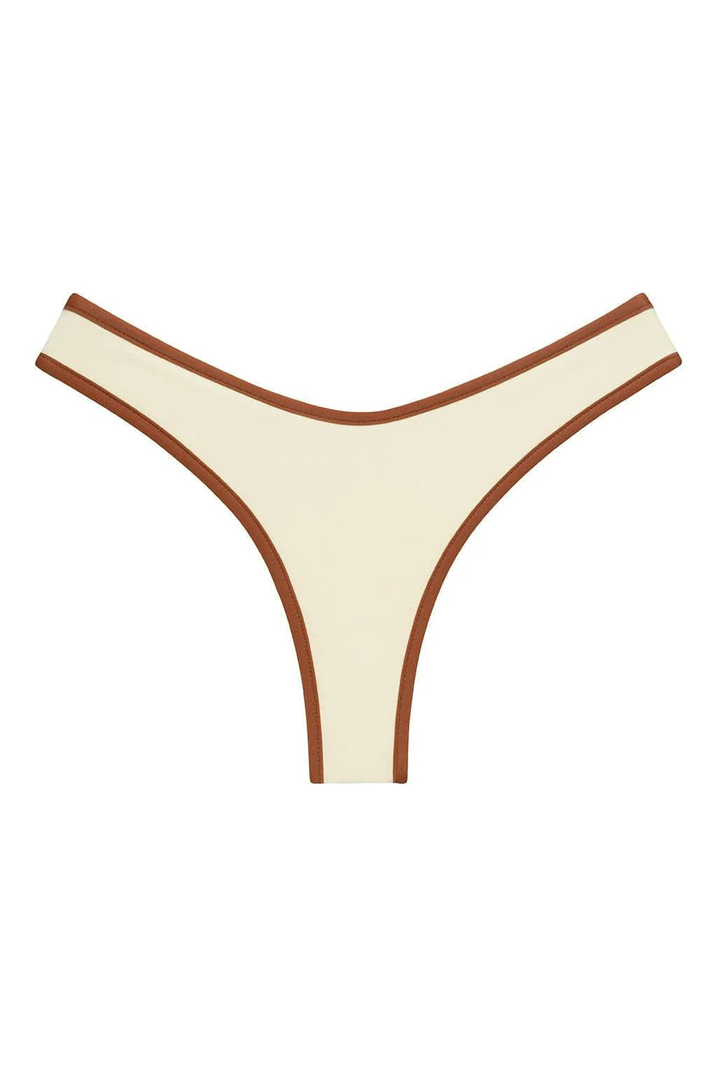 Oat Terracotta Binded Added Coverage Lulu Bikini Bottom | Montce