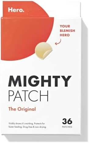 Mighty Patch Original from Hero Cosmetics - Hydrocolloid Acne Pimple Patch for Covering Zits and ... | Amazon (US)