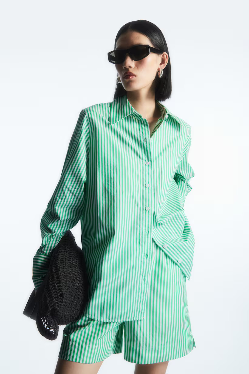 BRIGHT GREEN / WHITE / STRIPED | COS (AU)