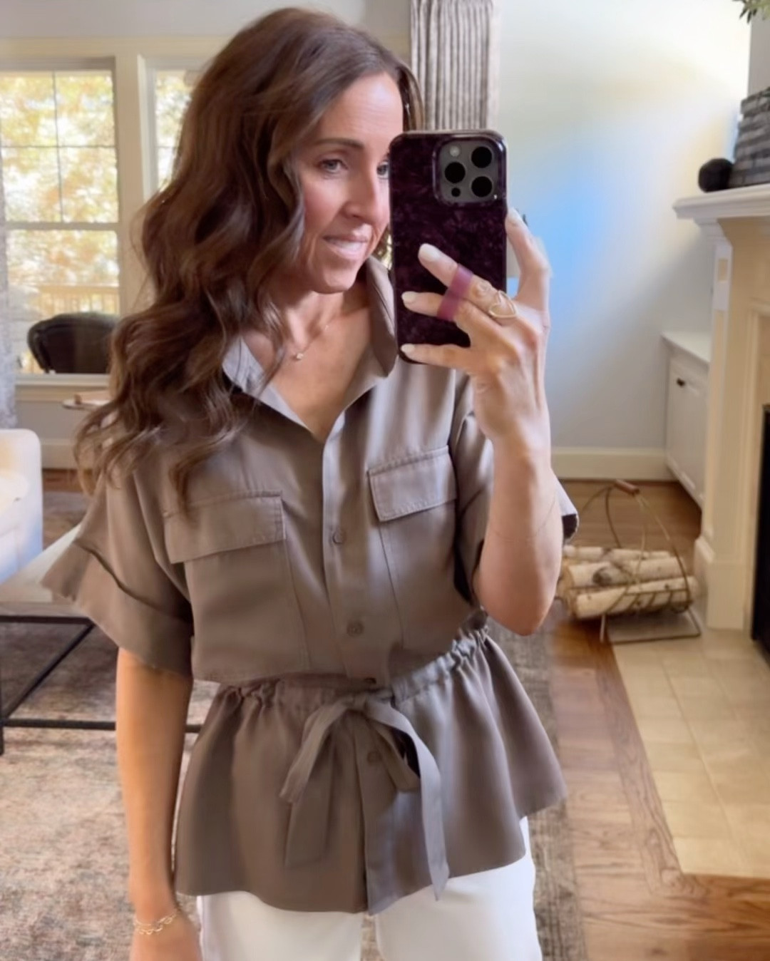 Aritzia order. Aritzia crepette mini dress. Utility blouse. Favorite basic Homestretch tee. 
Shirt S. Tee S. Dress 2.

#LTKPetite #LTKOver40