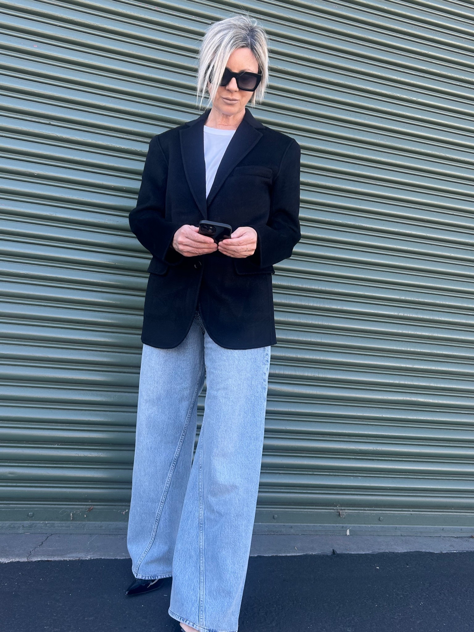 My simple uniform. Jeans. Blazer. White tee. Classic.  These pieces are made to last! #aninebing #uniformdressing #blackandwhite 

#LTKStyleTip #LTKSeasonal