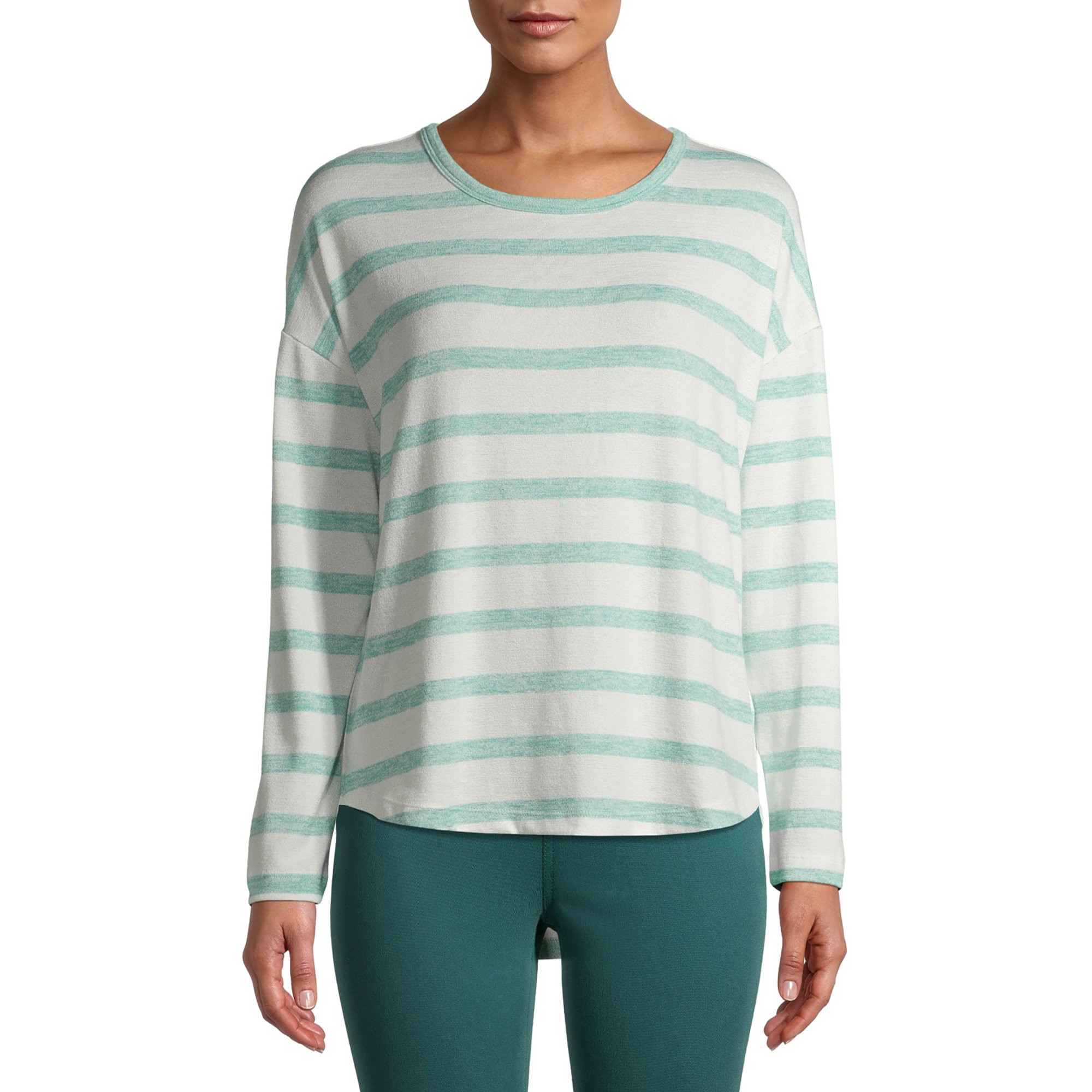 Time and Tru Women's Crewneck Drop Shoulder T-Shirt | Walmart (US)