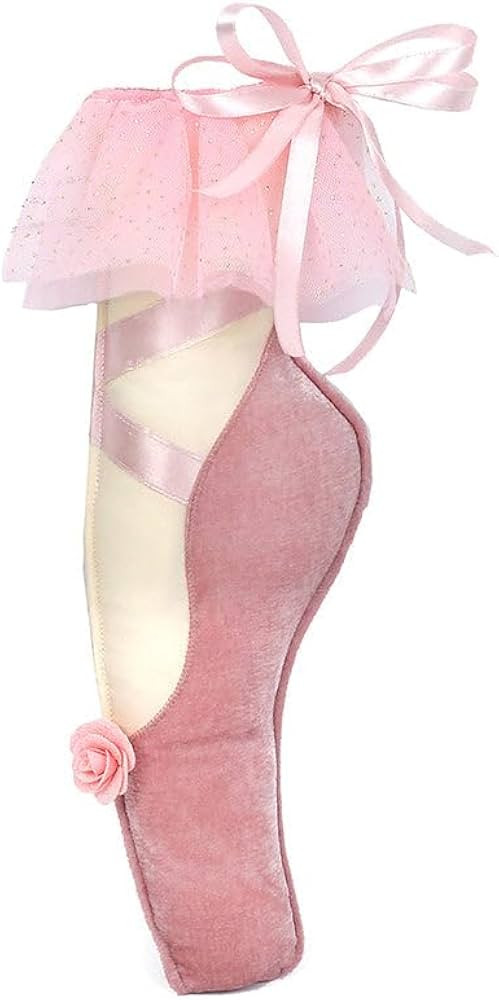 MON AMI Title Ballet Slipper Accent Décor – 14” | Plush Pink Ballet Shoe Pillow for Nursery,... | Amazon (US)