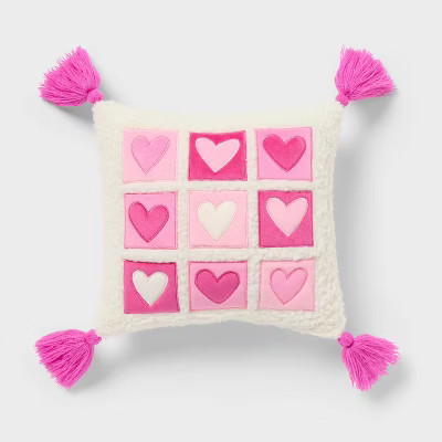 Valentine's Day Small Giftable Heart Grid Pillow - Spritz™ | Target