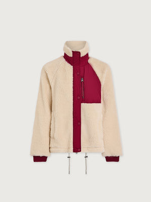Kalyn Sherpa Jacket | Women's Sherpa Jacket | Varley US, Sandshell/ Rumba Rose / XXS | Varley US