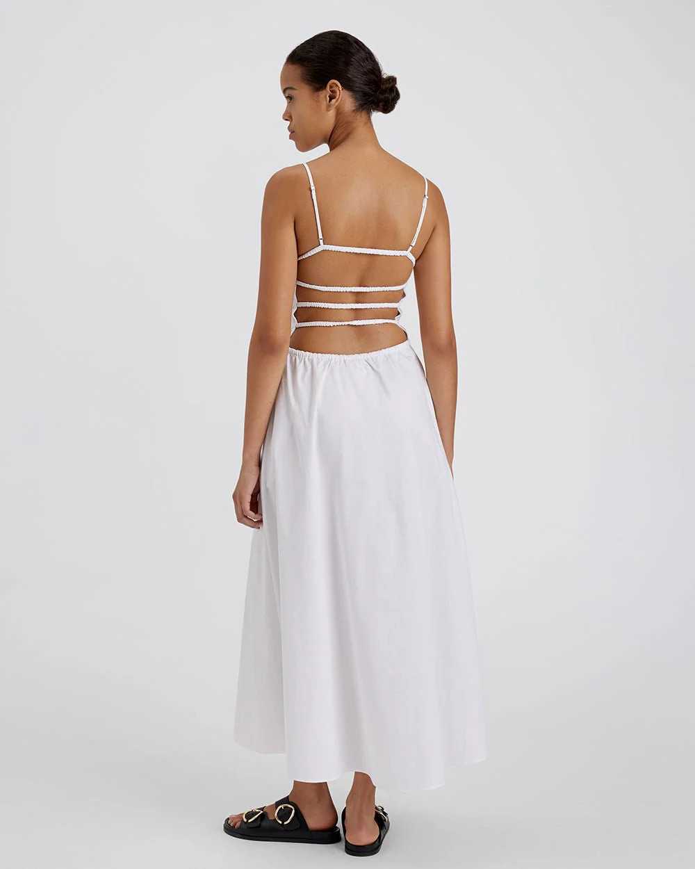 The Delta Midi Dress in Marshmallow | Solid & Striped