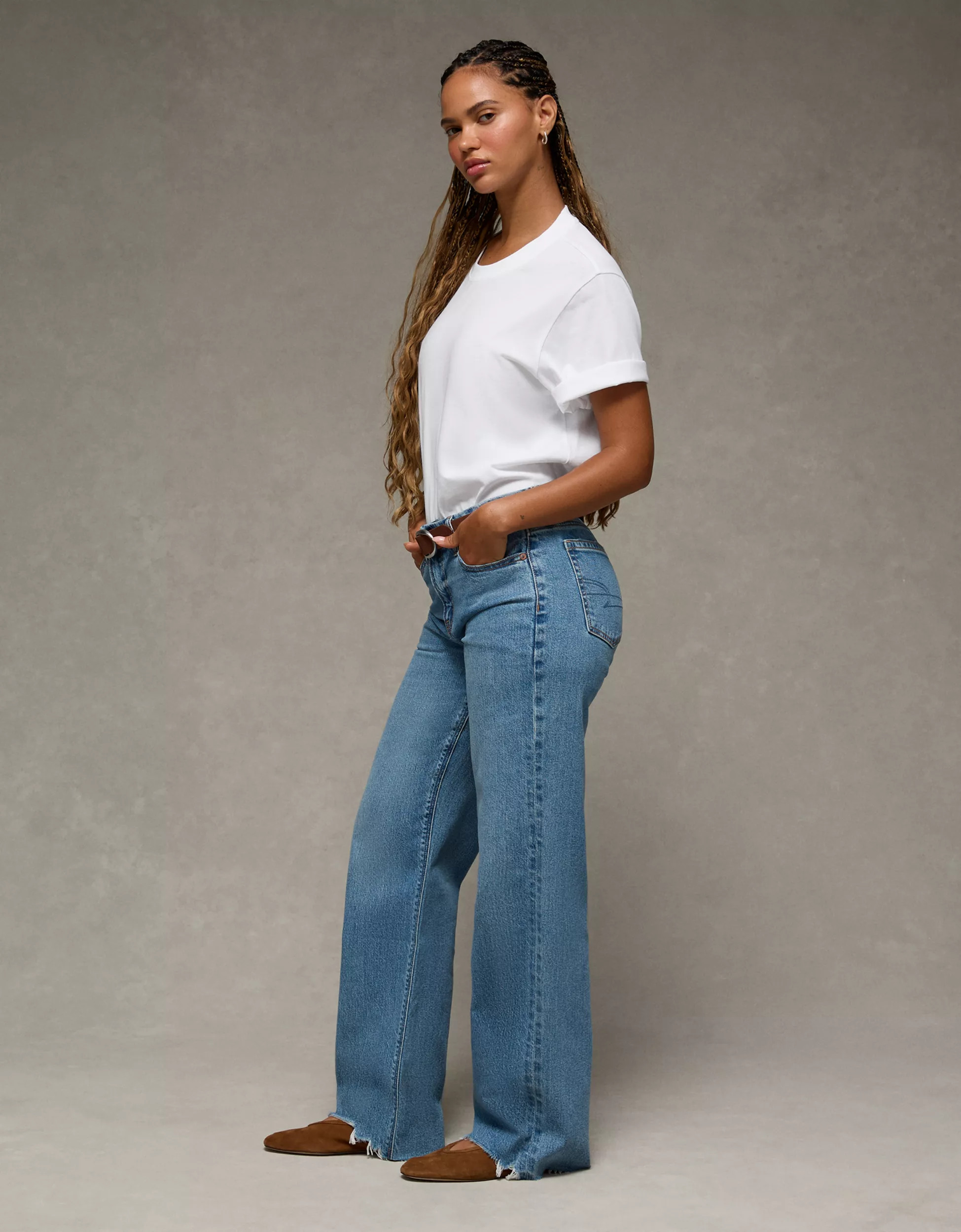 AE Strigid Curvy High-Waisted Stovepipe Jean | American Eagle Outfitters (US & CA)