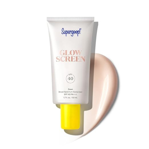 Supergoop! Glowscreen SPF 40 - Glowy Primer + Broad Spectrum Tinted Sunscreen - Helps Filter Blue... | Amazon (US)