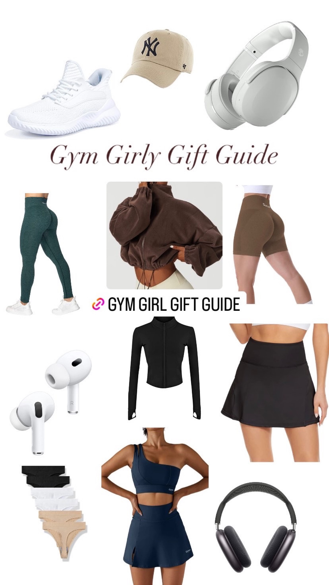 Gym Girl Gift Guide 

These are all great gift ideas for any girly that is consistently at the gym & loves cute gym clothes ! I have the workout shorts myself & they are my favorite! The sweatshirts are on my wishlist but have amazing feedback! Gym girls LOVE them & they are made specially for working out in colder weather .Headphones have great reviews and are affordable . The bbl jacket is a must have! Looks extremely flattering

#LTKstyletip #LTKGiftGuide #LTKfit