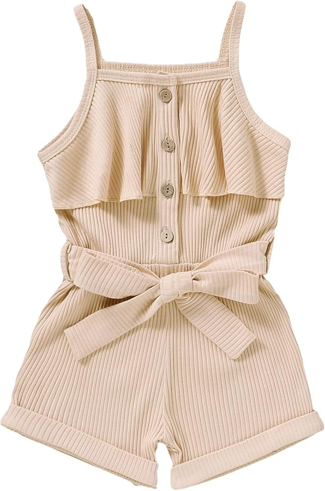 Toddler Girl Clothes Baby Summer Sleeveless Clothing Cute Halter Romper One-piece Jumpsuit Summer... | Amazon (US)