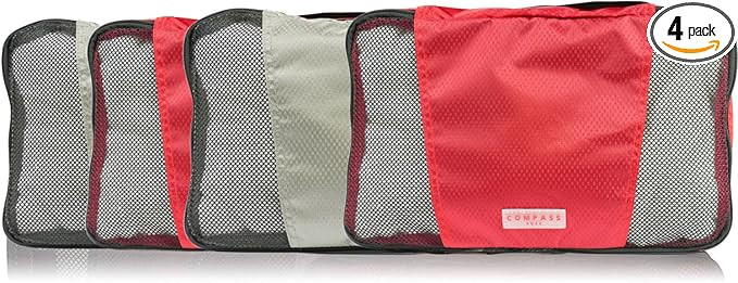 Medium Packing Cubes for Travel - 4 Piece Luggage Organizer Cubes for Carry On Luggage Backpack a... | Amazon (US)