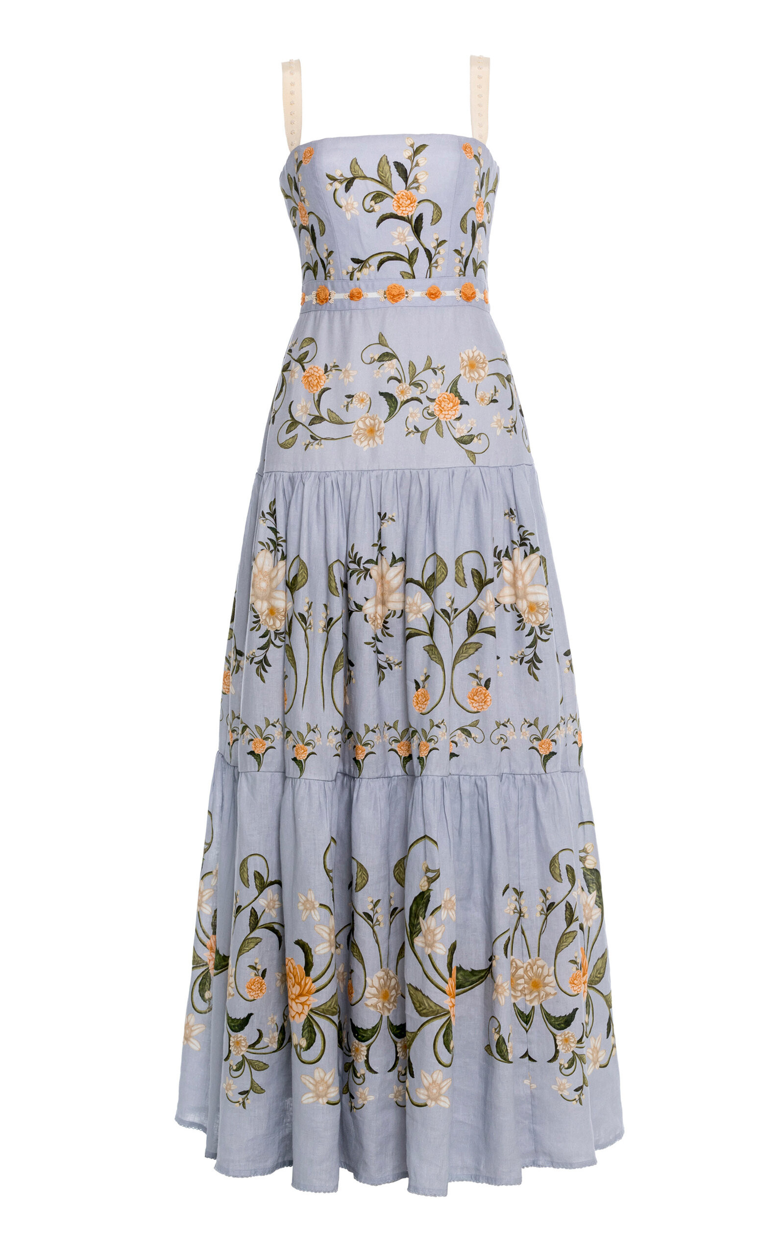 Agua by Agua Bendita Lima Valle Linen Maxi Dress - Moda Operandi | Moda Operandi (Global)