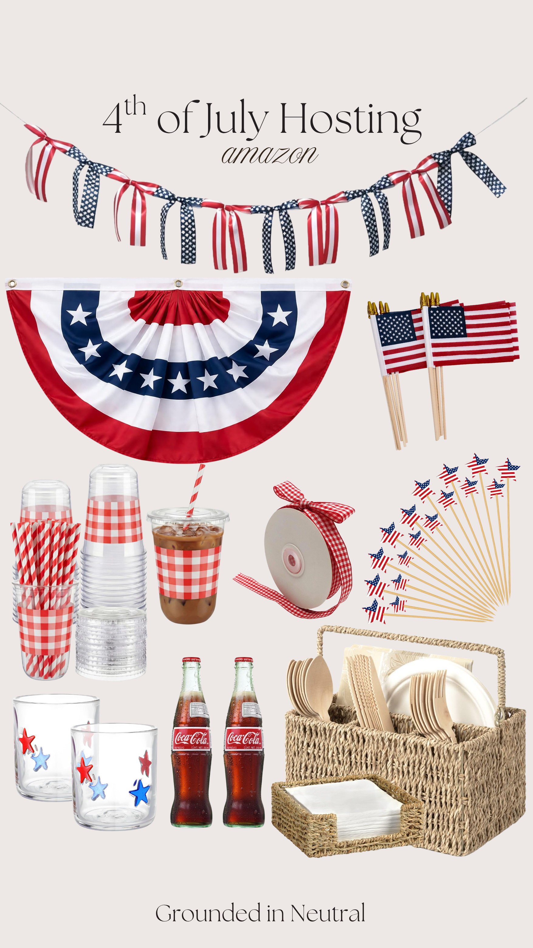 Fourth of July hosting finds, all from Amazon that will arrive in time for the weekend! 🇺🇸🤍

#LTKSeasonal #LTKHome