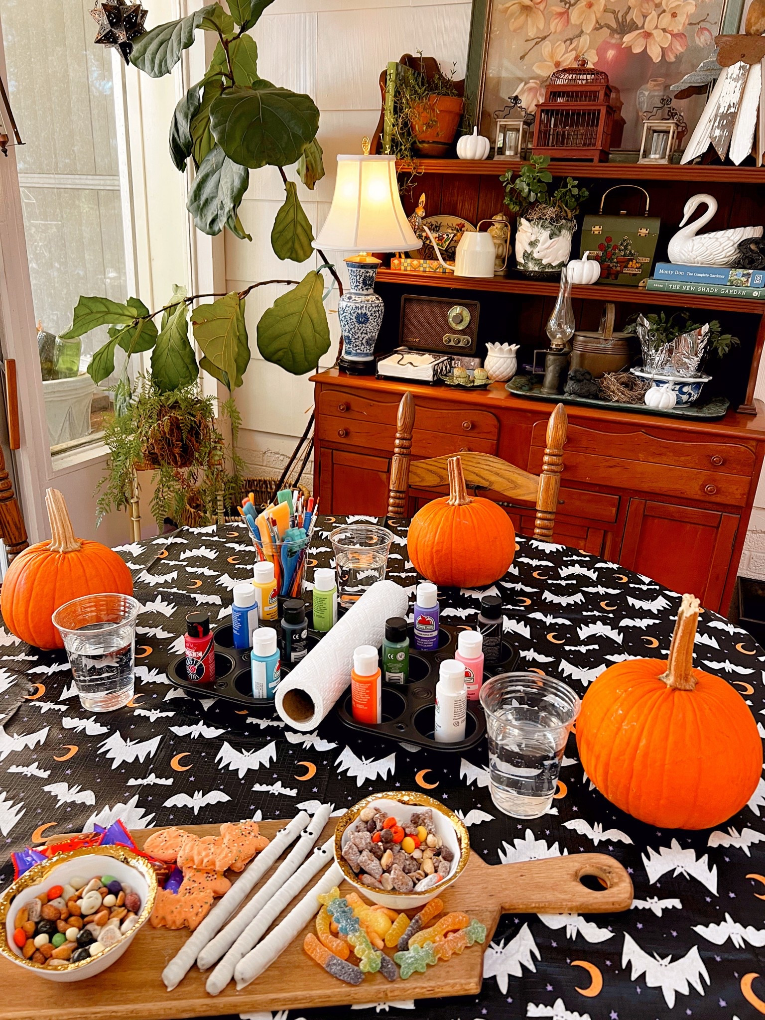 My nephews and niece (and their parents and grandparents) came over to celebrate my birthday this weekend, and I wanted to have a little bit of spooky season fun for the kids! I set up a pumpkin painting station along with a candy charcuterie board – with most of the items coming from Target! Such a fun way to celebrate the season with Littles! And the adults loved the charcuterie as well.

#LTKHome #LTKSeasonal #LTKHalloween