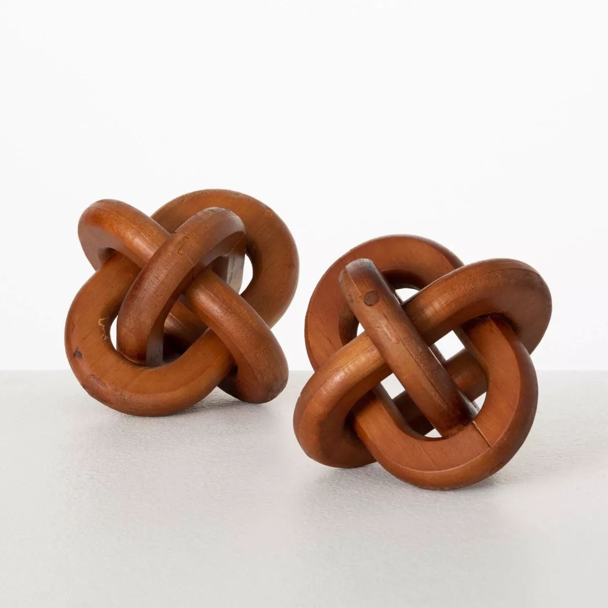 Sullivans 5.5" Modern Decorative Knot Set of 2, Wood | Target