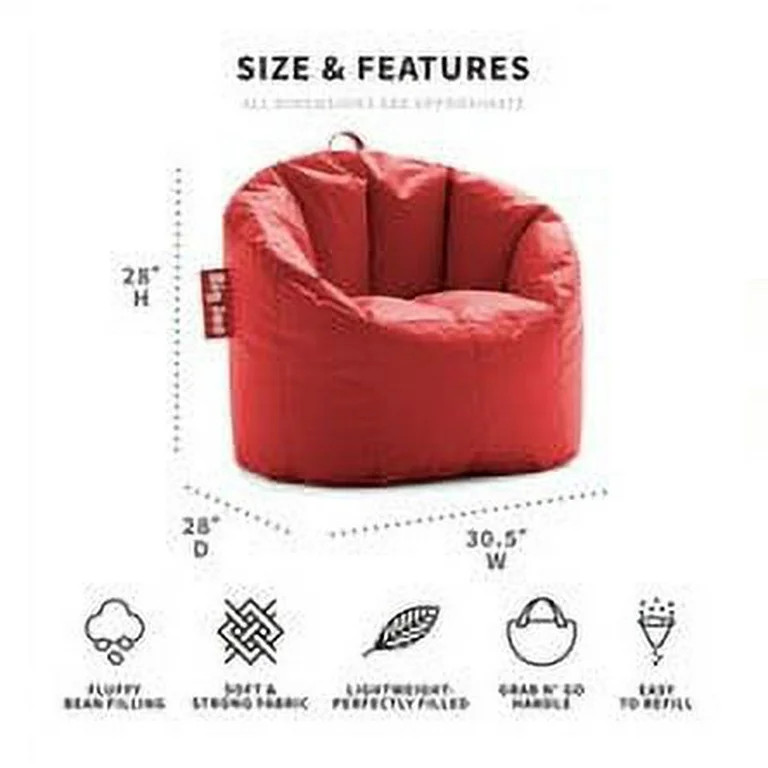 Big Joe Milano Bean Bag Chair, Smartmax 2.5ft, Red | Walmart (US)