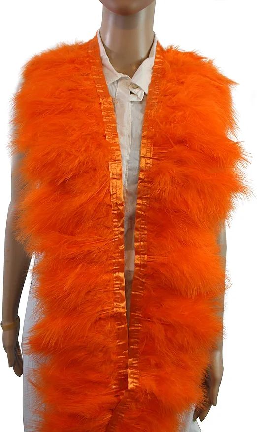 2 Yard Long, 6"-7" Height Marabou Turkey Fluff Feather Fringe Trim, Garment Accessories Feather D... | Amazon (US)