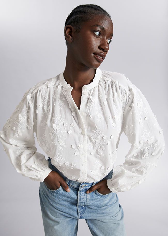 Voluminous Stand Collar Blouse | & Other Stories US