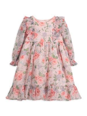 Pippa & Julie Little Girl's &amp; Girl's Ruffle Floral Dress on SALE | Saks OFF 5TH | Saks Fifth Avenue OFF 5TH (Pmt risk)
