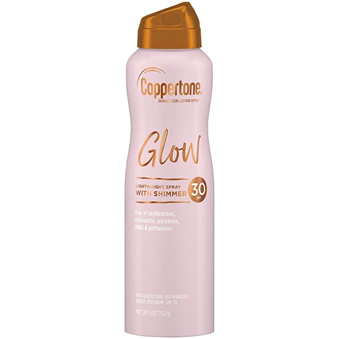 Coppertone Glow Shimmering Sunscreen Spray SPF 30, 5 ounces | Amazon (US)