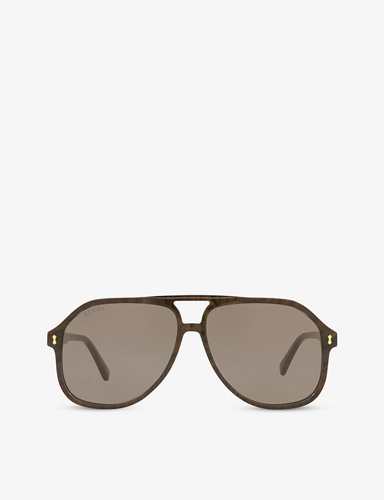 GG1042S aviator-frame acetate sunglasses | Selfridges