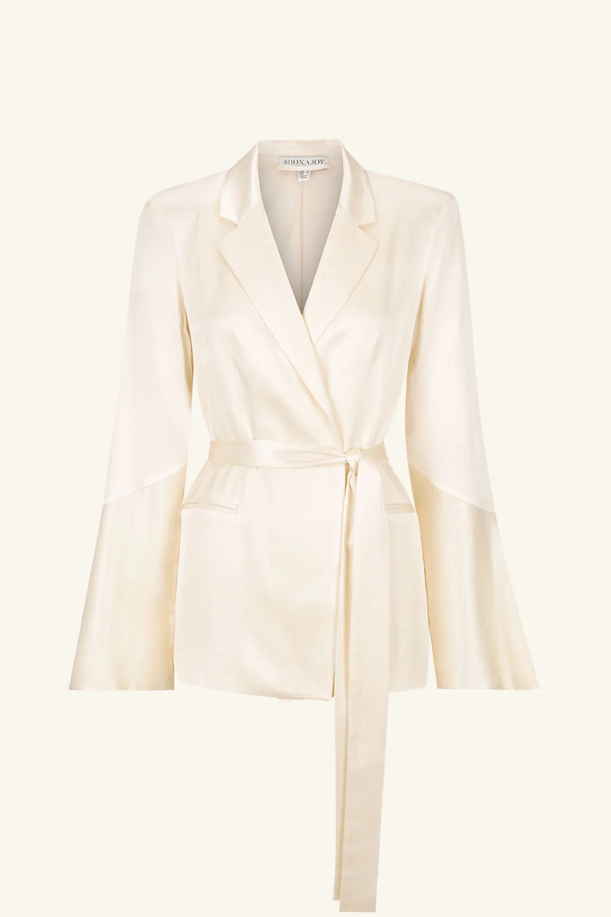 LA LUNE FLARED SLEEVE BELTED BLAZER | CREAM | OUTERWEAR | SHONA JOY | Shona Joy