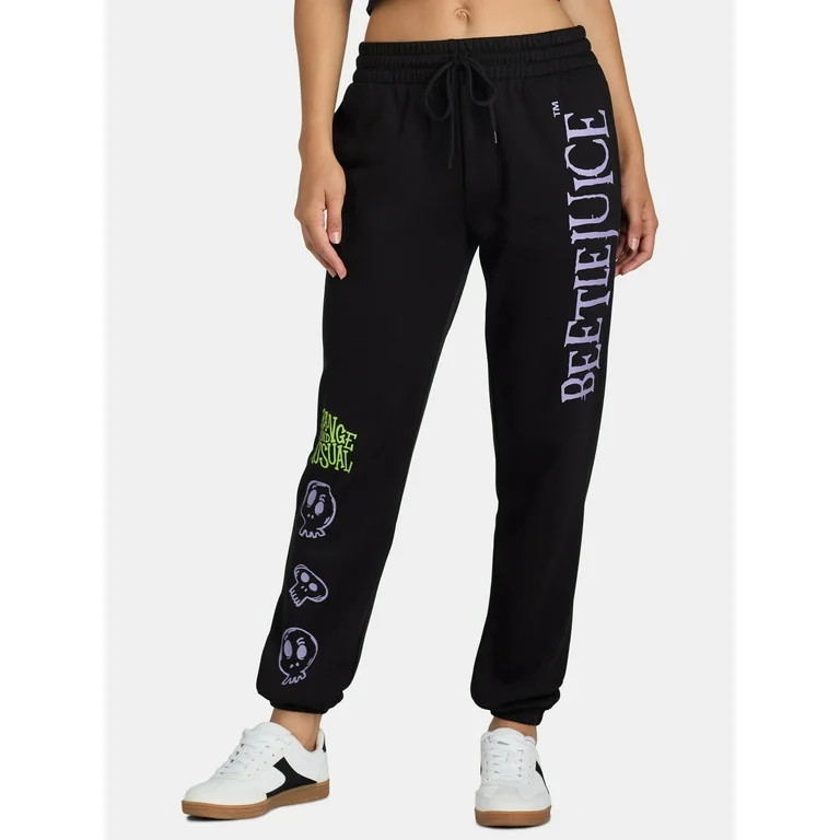 Beetlejuice Graphic Fleece Jogger, Women's | Walmart (US)