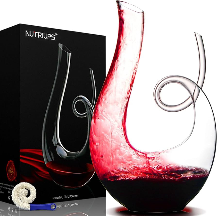 Wine Decanters by NUTRIUPS, Decanters for Wine, Wine Decanters and Carafes, Swan Wine Decanter, Swan Decanter for Wine, Lead-free Red Wine Decanters, 1.7L, Clear | Amazon (US)