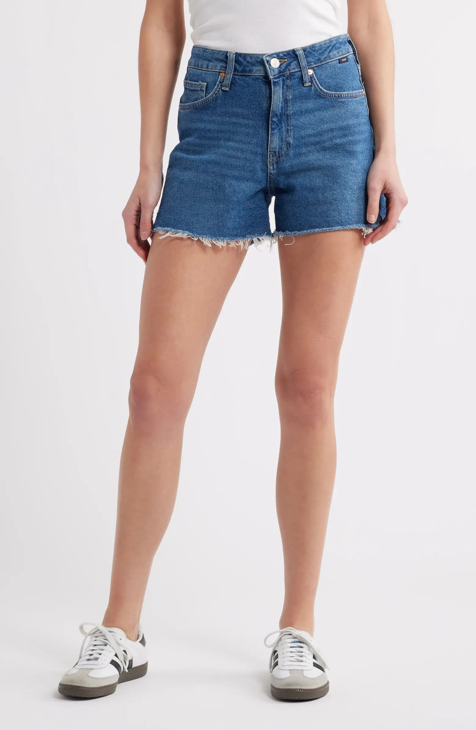 Heidi High Waist Relaxed Denim Cutoff Shorts | Nordstrom