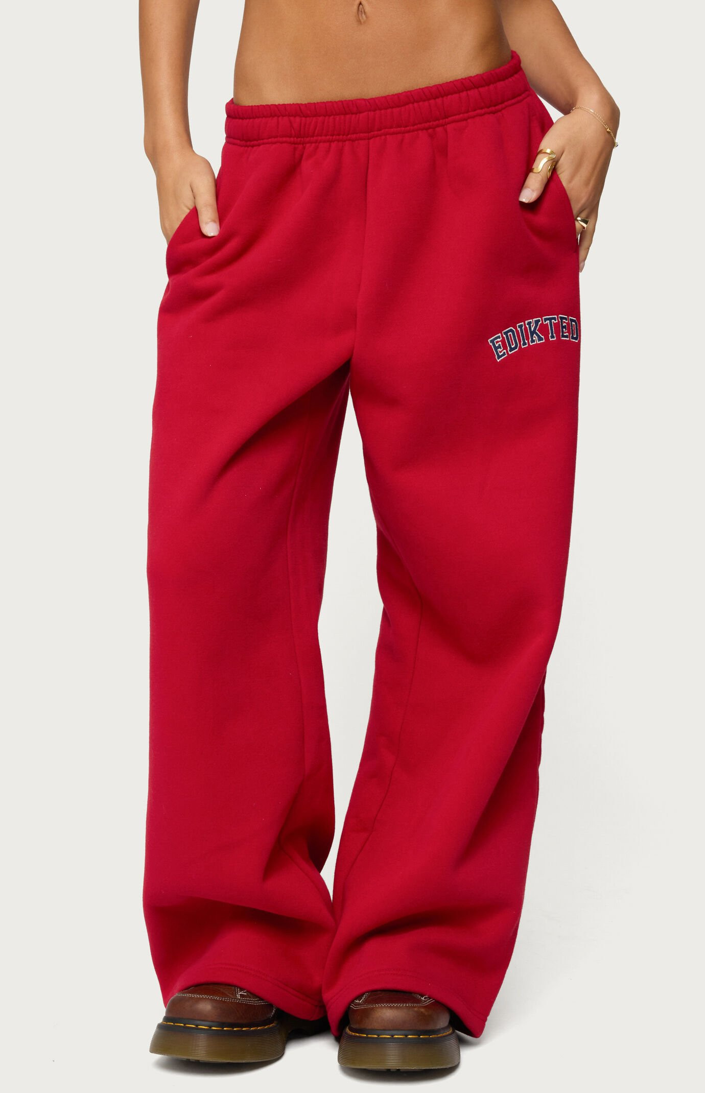 Women's Edikted Major Sweatpants in Red - Size Large | PacSun