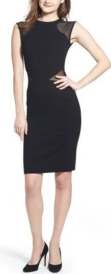 French Connection 'Viven' Mesh Inset Body-Con Dress | Nordstromrack | Nordstrom Rack