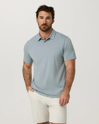 Vuori Short Sleeve Feather Polo | Raindrop | XXL | Vuori Clothing (US & Canada)