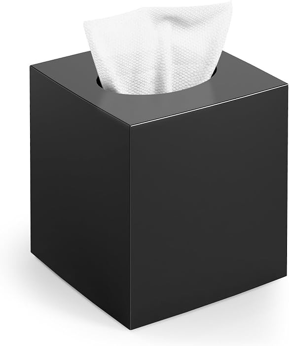 Tissue Box Cover, Square Modern Facial Acrylic Tissue Holder Napkin Dispenser Accessories for Bat... | Amazon (US)