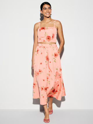 The Occasion by Old Navy High-Waisted Taffeta Midi Skirt | Old Navy | Old Navy (US)