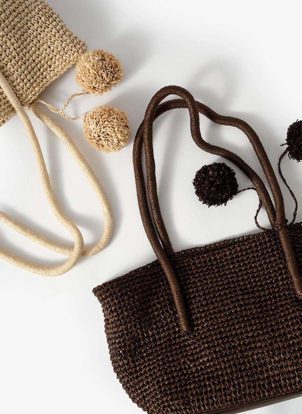 Blake Neutral Stripe Woven Tote Bag | Mint Velvet