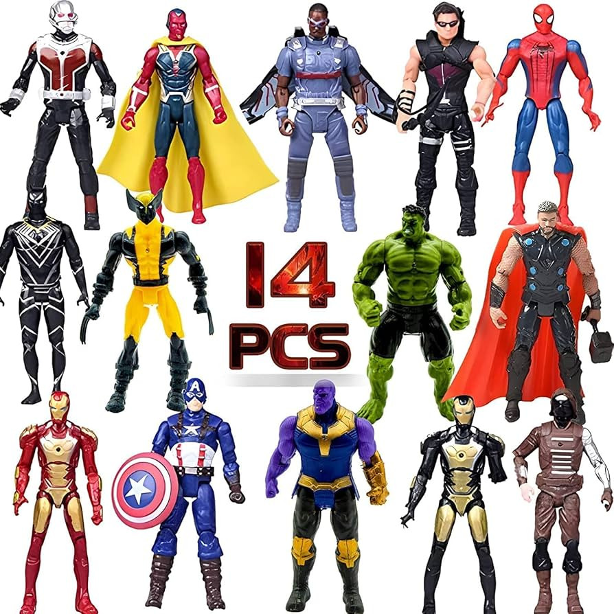 14 pcs Big Ultimate Superhero Action Figures Set – Collectible Models 6.5-inches Tall, Exclusiv... | Amazon (CA)