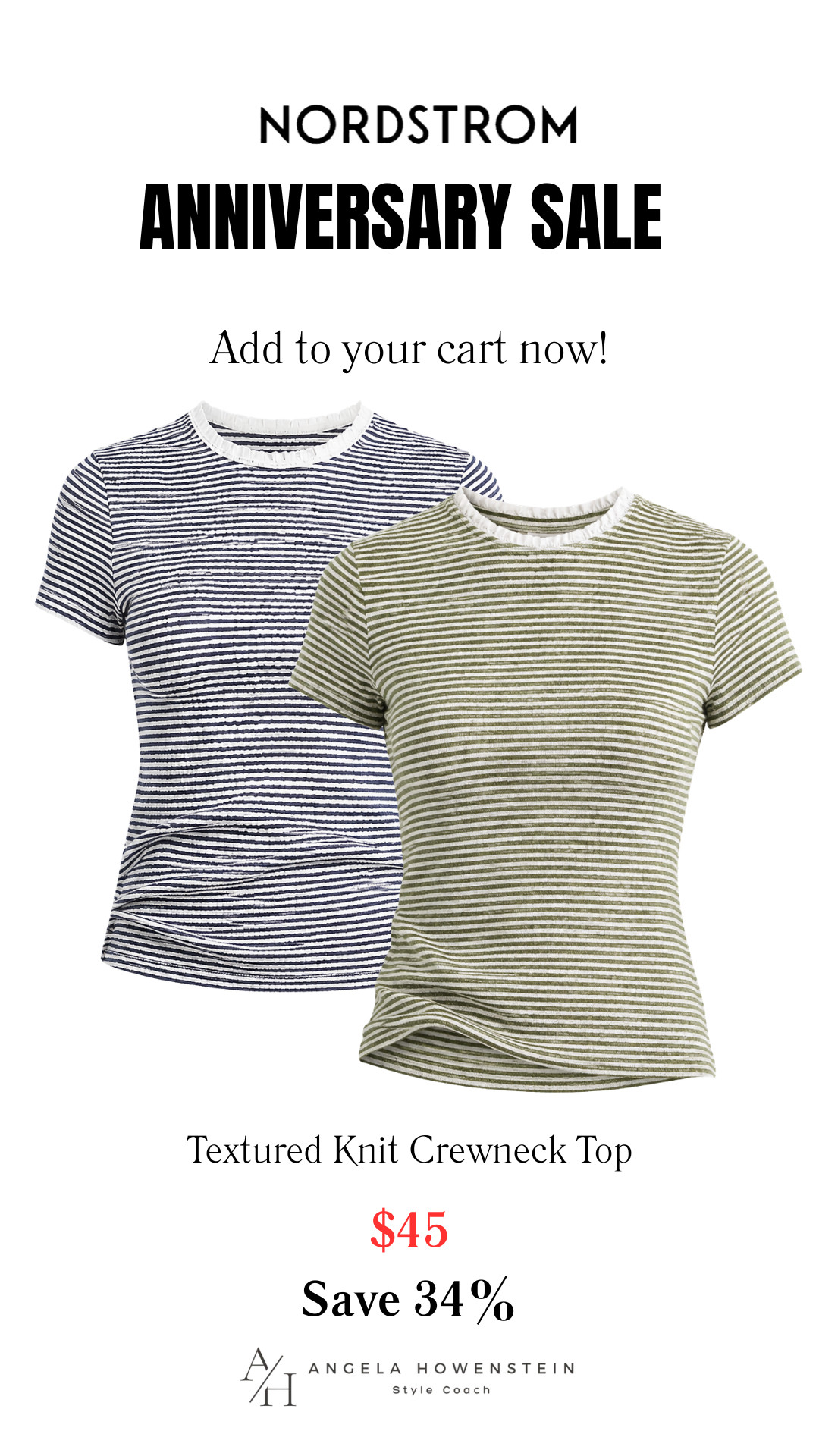 This textured knit striped tee is the elevated basic you'll wear on repeat. Soft, flattering, and easy to pair with everything from denim to shorts, it's a wardrobe staple you'll reach for all season long.

👩‍💻 LTK PRO TIPS
❤️ Heart = Support my posts ;-)
🔖 Save = Get sale & restock alerts for the things you love!
📋 Lists = Keep favorites organized (List ideas: Christmas, Birthdays, and Vacations!)
📲 Share = Send lists and products to a friend (or your daughters like me).
💬 Comment = Ask me anything, and I'll answer. ;-) 

 #LTKootd #LTKOver40 #LTKSaleAlert