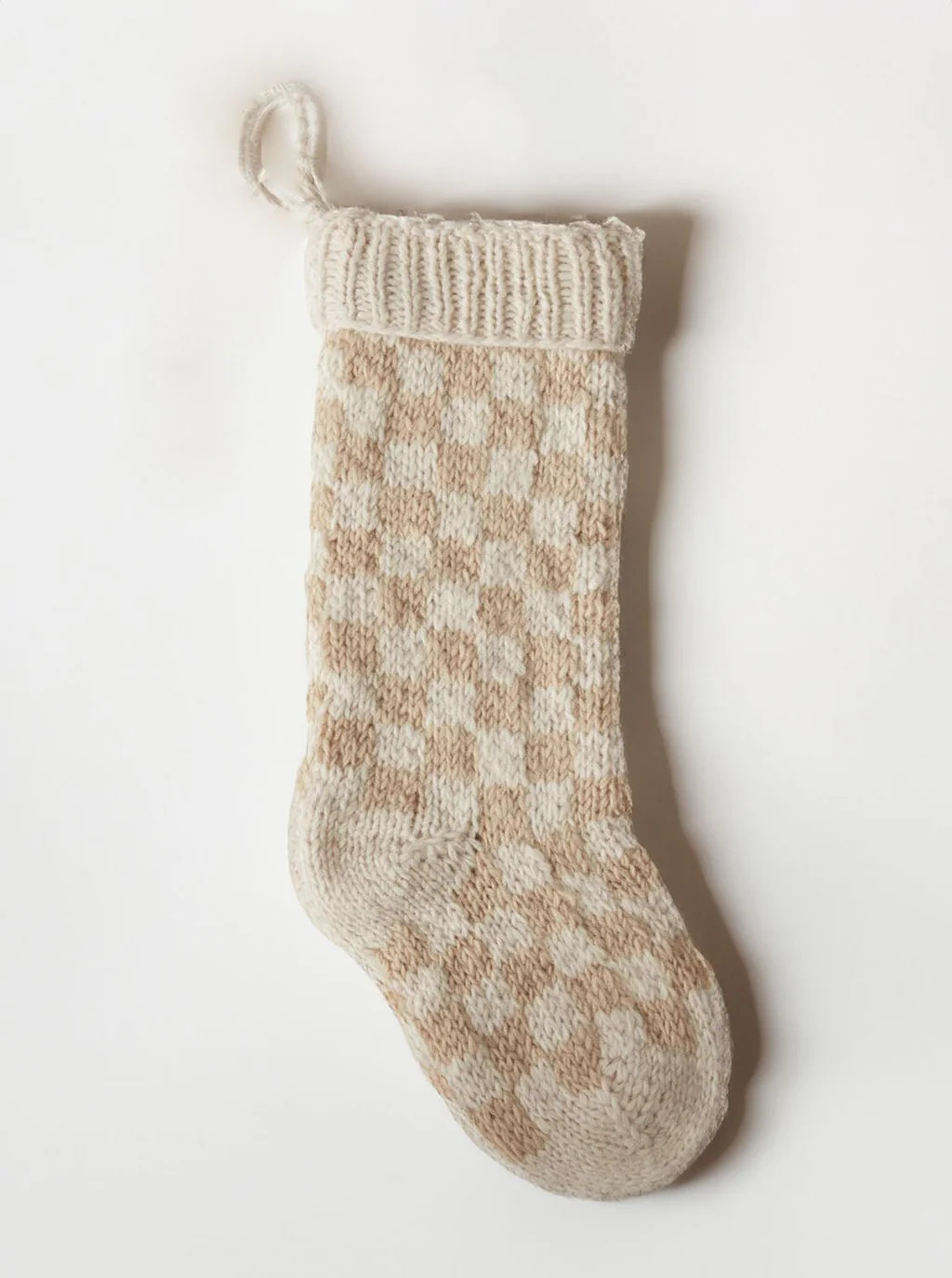 Checkered Knit Stocking | House of Jade Home