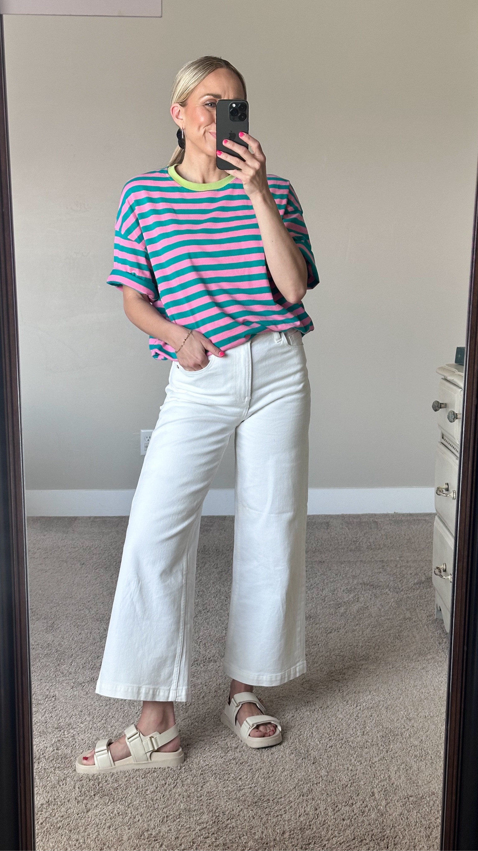 This free people lookalike from Amazon is such a bright and fun summer top!

Top is very oversized. I’m wearing a small.

Pants I’m wearing a 25R.

Shoes are Amazon and true to size.

#LTKStyleTip #LTKFindsUnder50 #LTKSeasonal