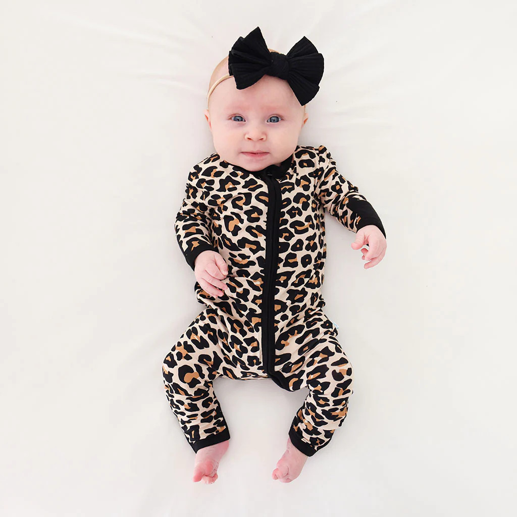 Leopard Brown Baby Convertible Sleeper | Lana Leopard Tan | Posh Peanut