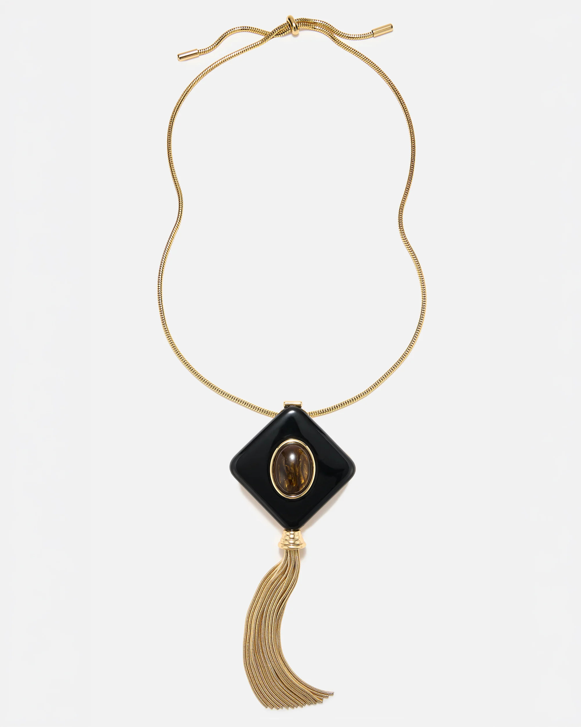 Lynn Necklace | Black Resin Statement Necklace | Tame New York | Tame New York