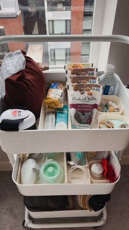 Postpartum cart for nursery or bedroom!
.
How I’m keeping everything for me and baby close by in our bedroom to get through those newborn days 💛
#baby #babyorganization #nurseryorganization #babyessentials #homeorganization #cart #shelforganizers #newborn #postpartum

#LTKhome #LTKbaby #LTKbump