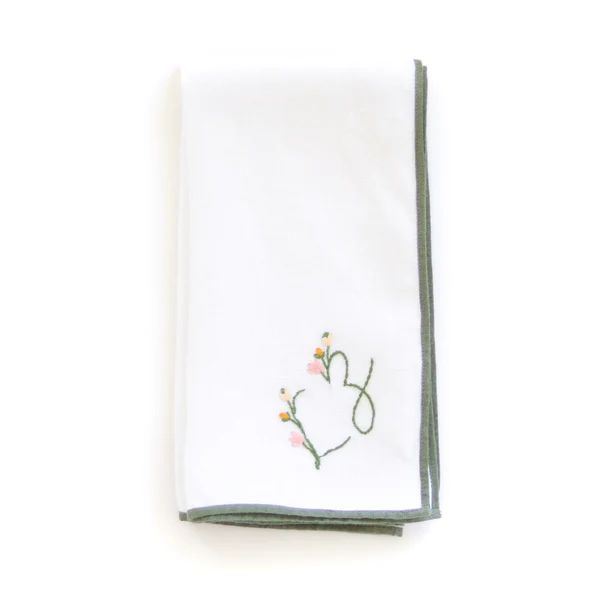 Embroidered Floral Monogram Napkin & Guest Towel | The Avenue