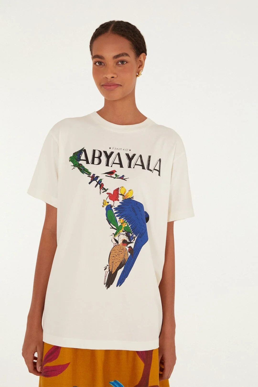 Off-White Abya Yala Organic Cotton T-Shirt | FarmRio (US)