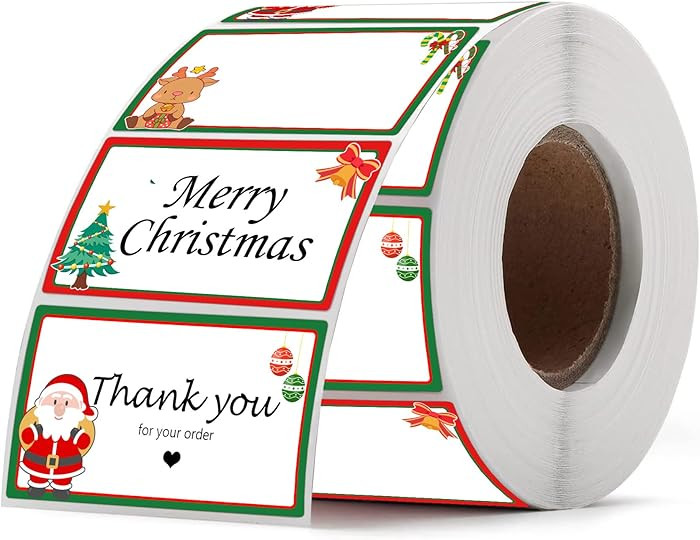 2 Inch Christmas Direct Thermal Stickers Gradual Change Round Circle Color-Code Dot Self-Adhesive... | Amazon (US)