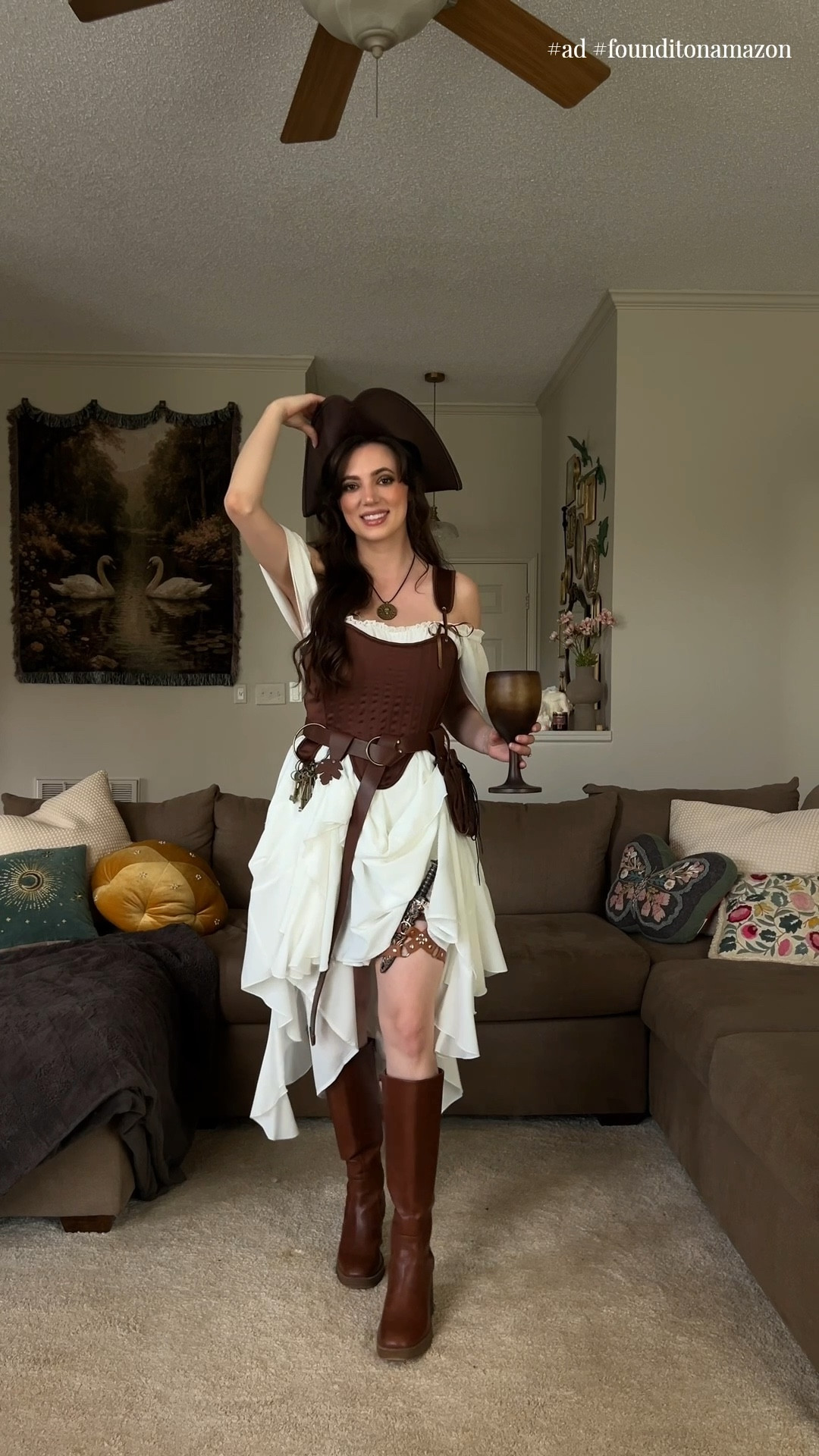 Elizabeth Swann inspired Pirate Renaissance Faire outfit. 🤎🏴‍☠️ @amazon #ad #founditonamazon

#LTKootd #LTKSeasonal