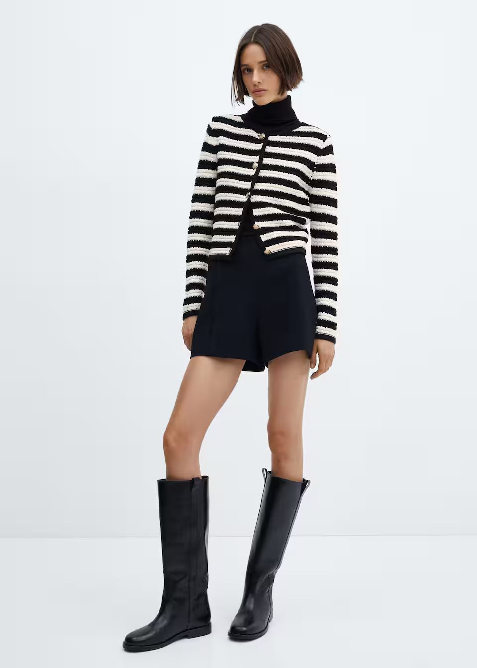 striped cardigan with jewel buttons -  Women | Mango USA | MANGO (US)