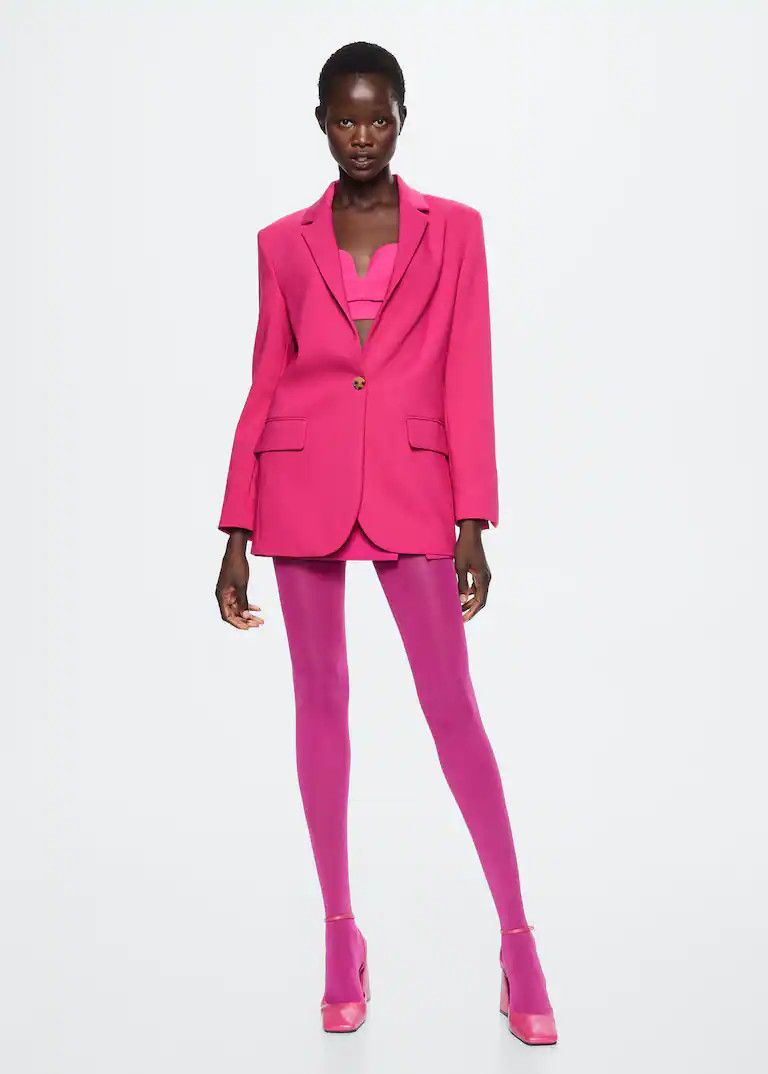 Peak lapel suit blazer | MANGO (US)