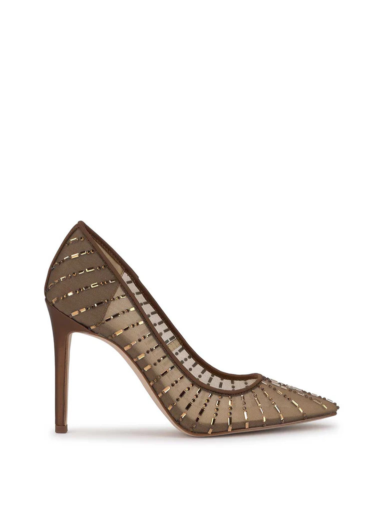 Piviano Pointed Toe Embellished Pump in Toasted Pecan | Jessica Simpson